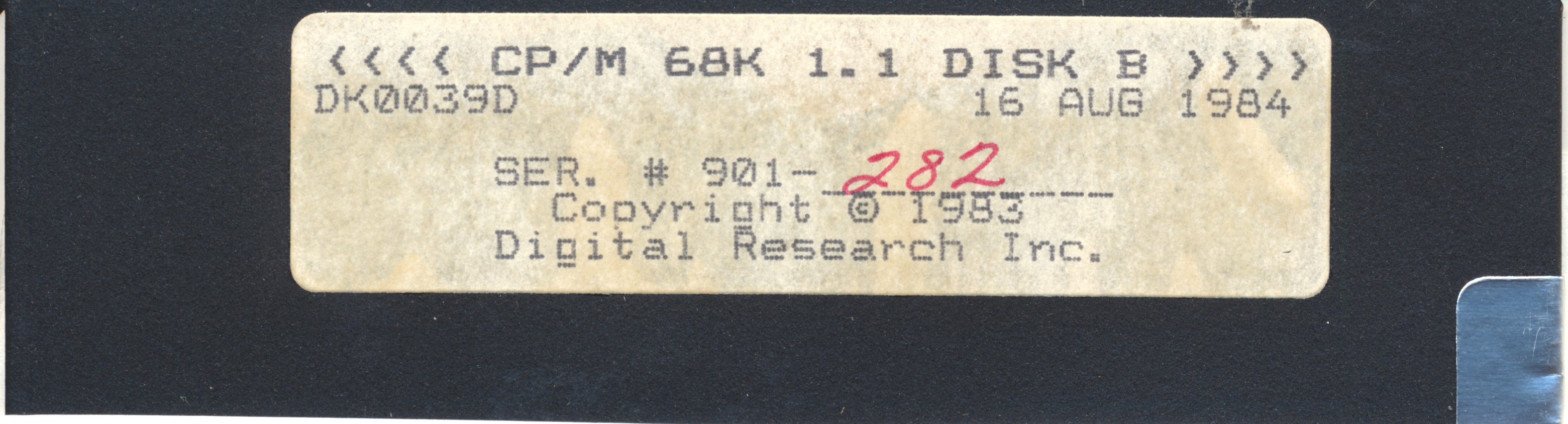 <<<< CP/M 68K 1.1 DISK B >>>>