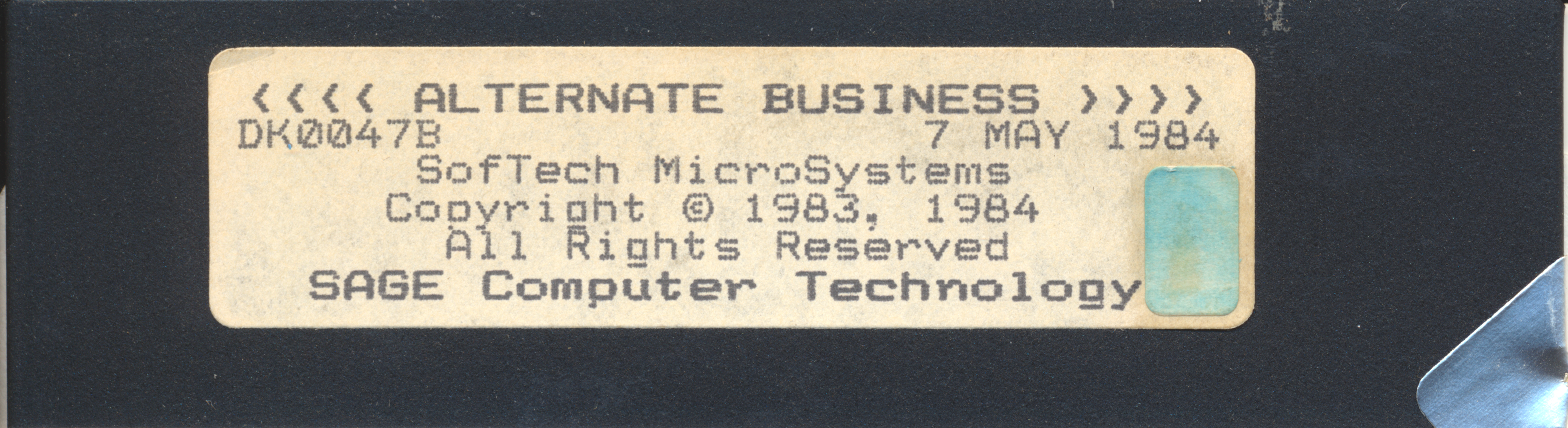 <<<< ALTERNATE BUSINESS >>>>